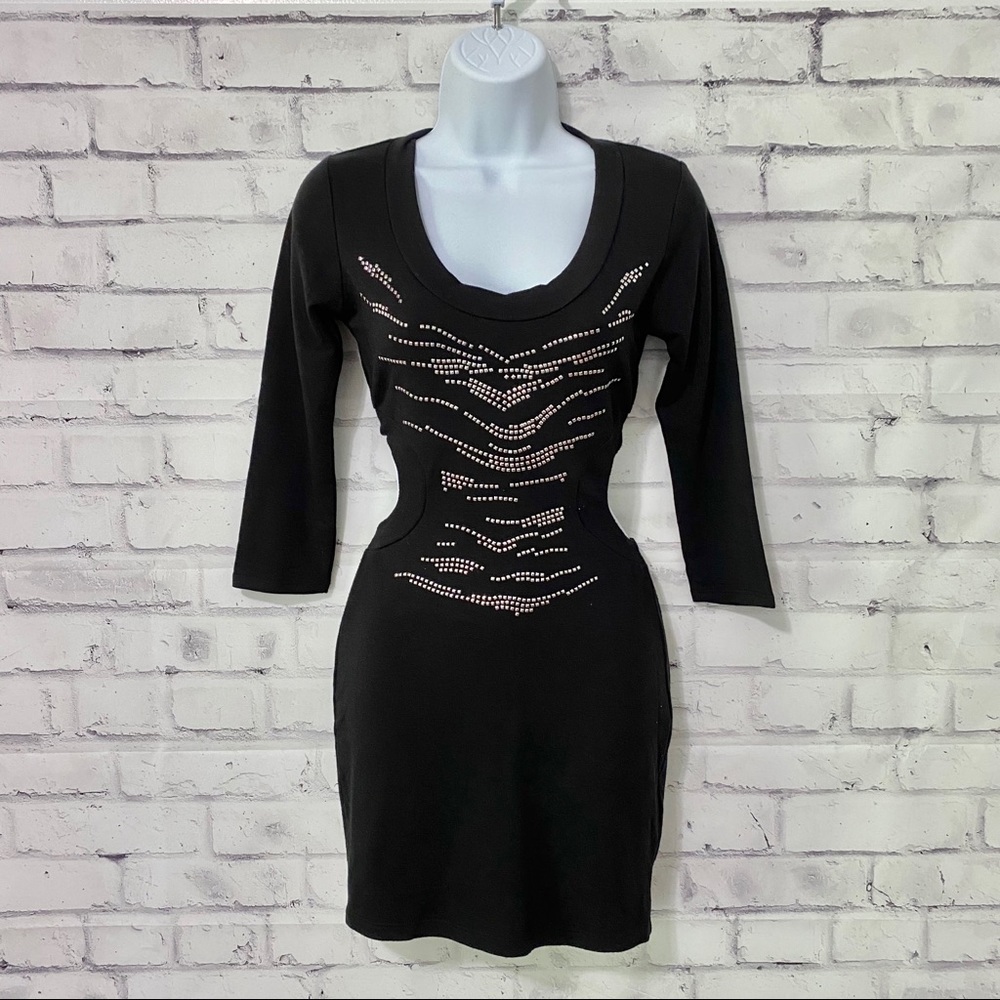 Studded Cut-Out Dress